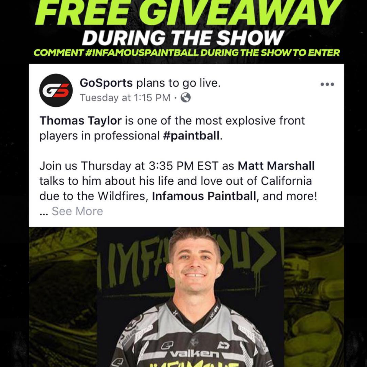 Thomas Taylor LIVE on Gosports - FREE GIVEAWAY