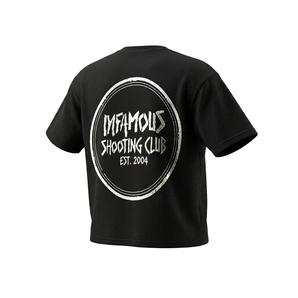 FOUNDATION WAFFLE TEE – BLACK WASH