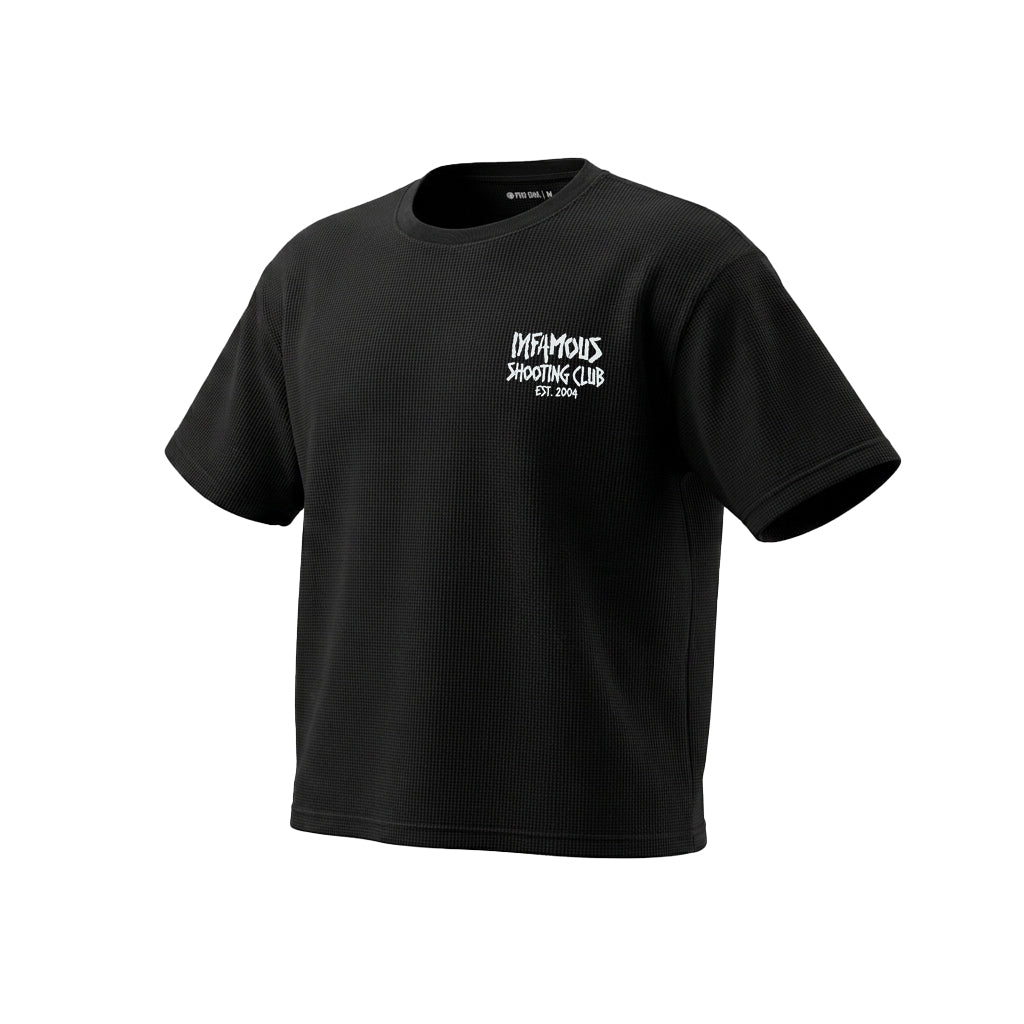 FOUNDATION WAFFLE TEE – BLACK WASH