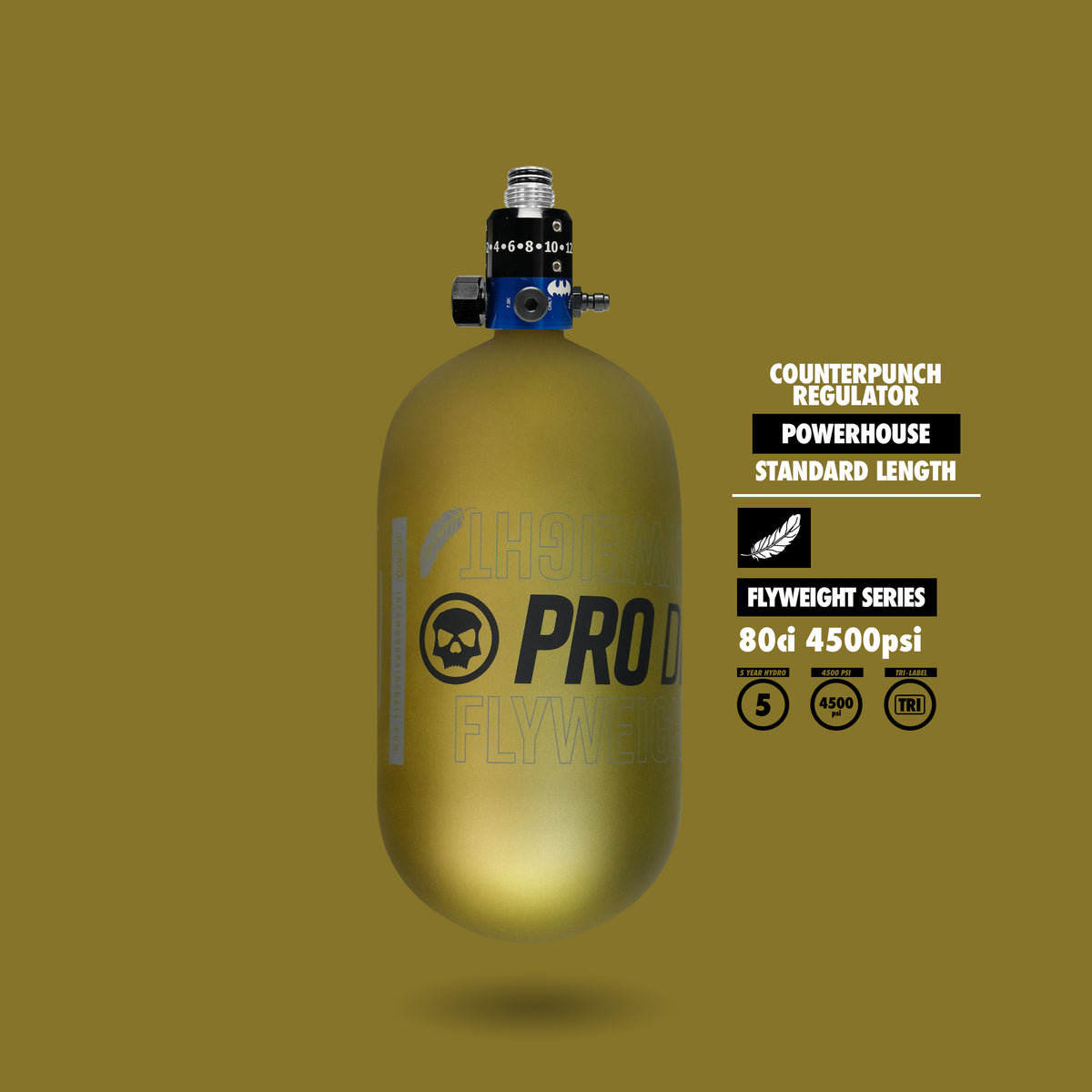 PRO DNA™ FLYWEIGHT AIR SYSTEM - 80CI MATTE GOLD + TIMEPIECE STANDARD REG