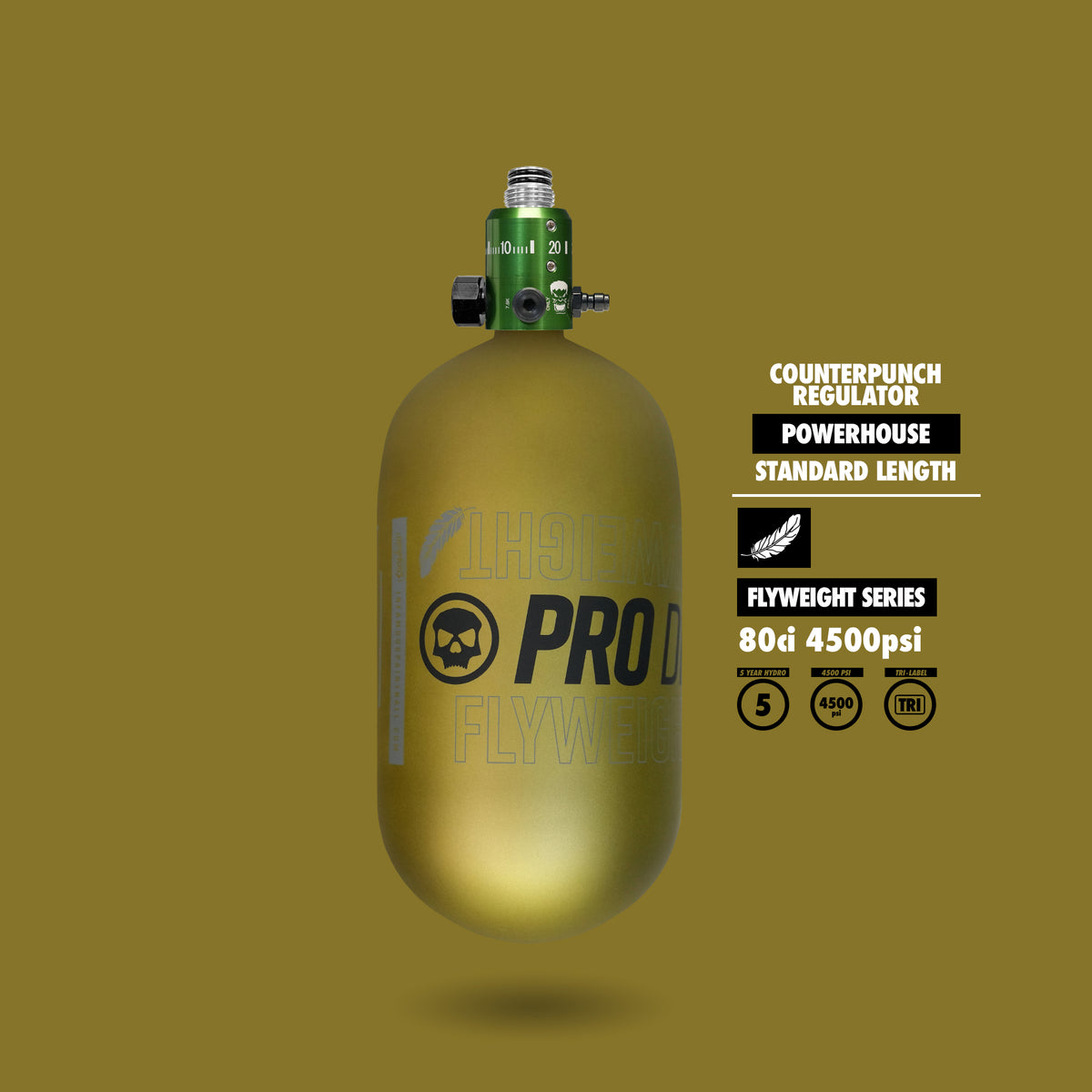 PRO DNA™ FLYWEIGHT AIR SYSTEM - 80CI MATTE GOLD + TIMEPIECE STANDARD REG