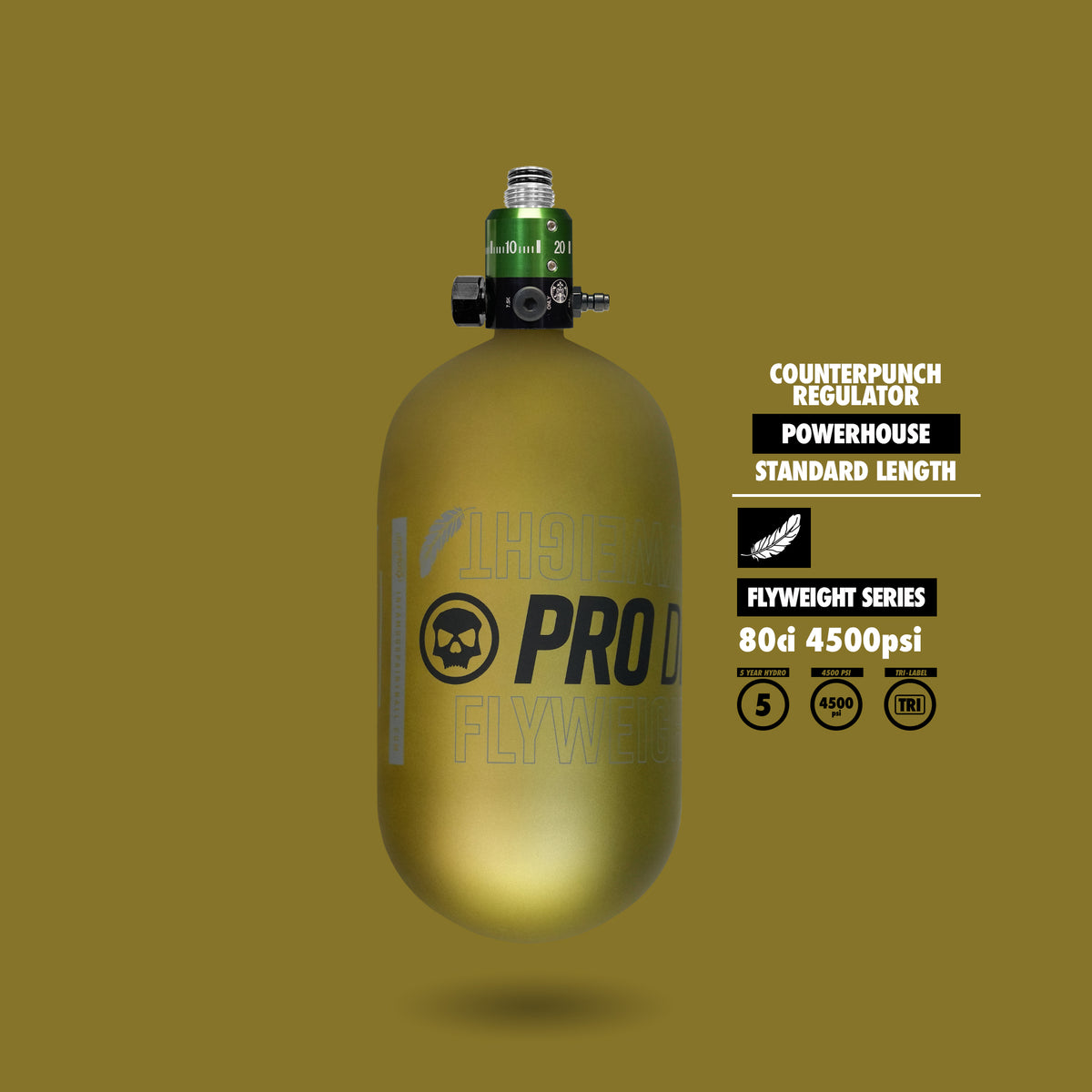PRO DNA™ FLYWEIGHT AIR SYSTEM - 80CI MATTE GOLD + TIMEPIECE STANDARD REG