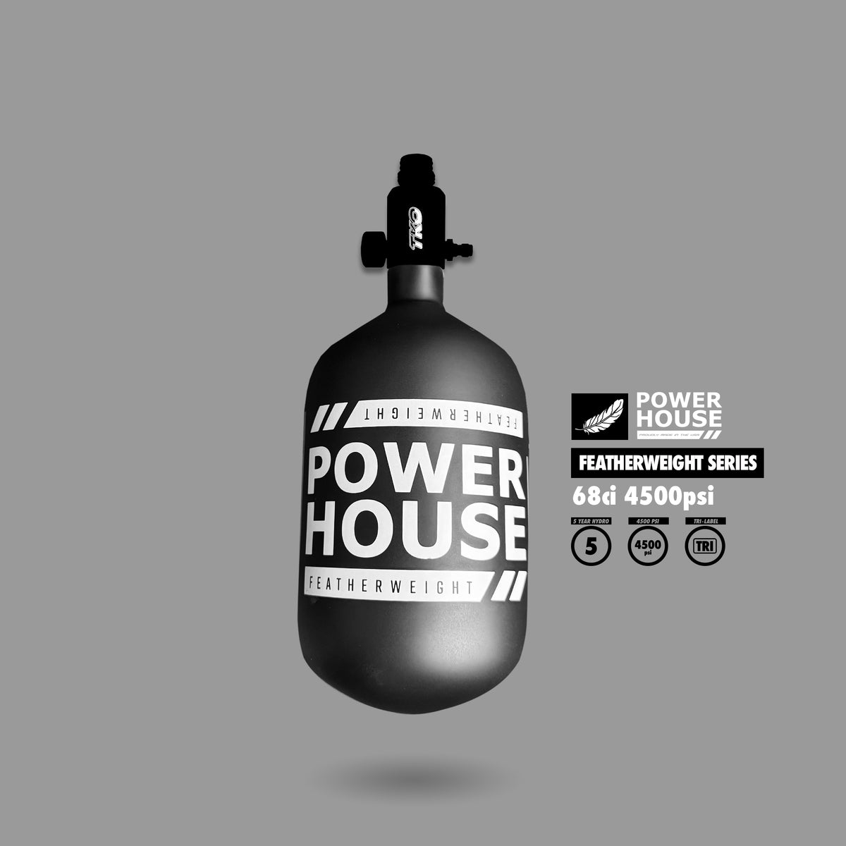 POWERHOUSE™ “FEATHERWEIGHT” AIR SYSTEM 68CI (REG &amp; BOTTLE)