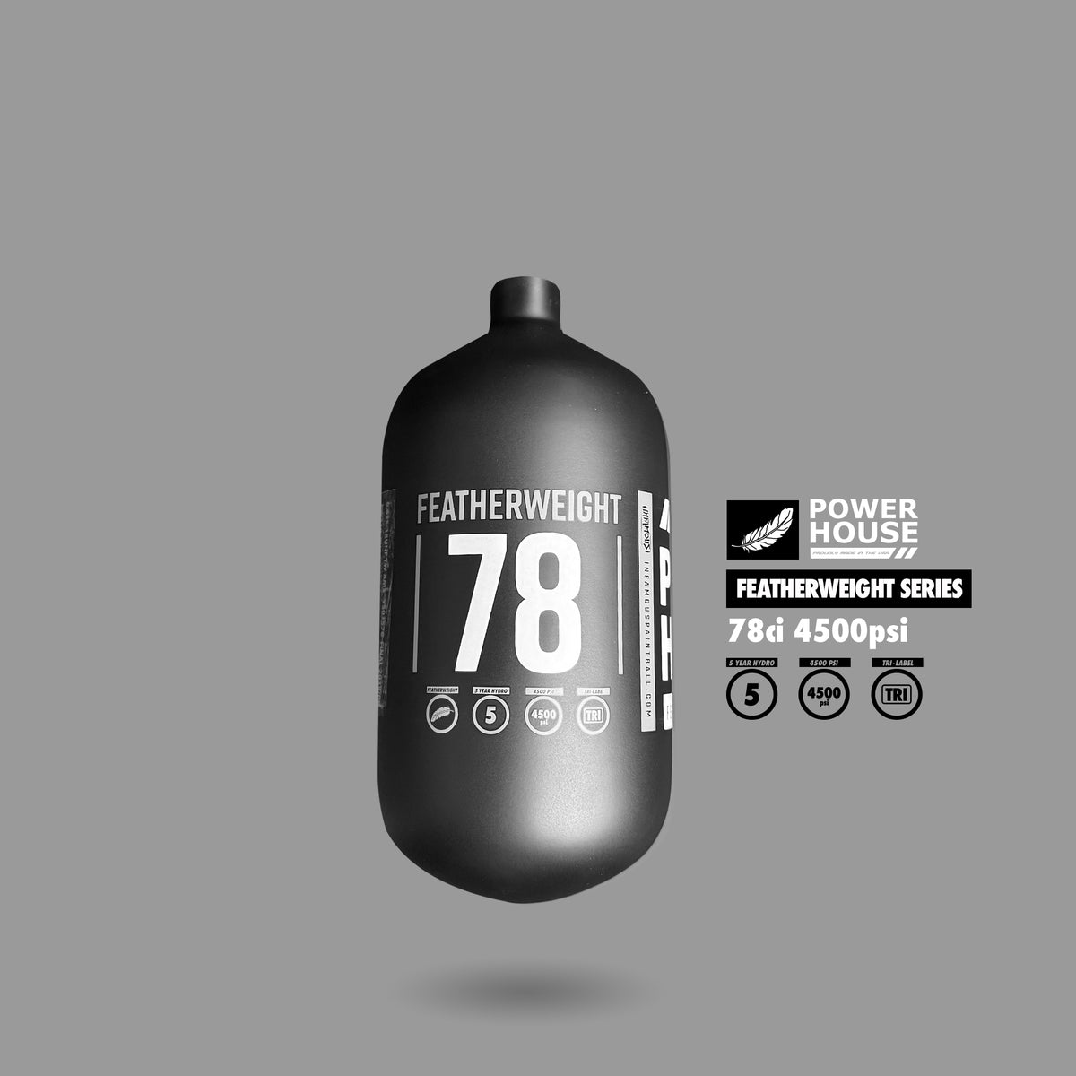 POWERHOUSE™ “FEATHERWEIGHT” TANK 78CI (BOTTLE ONLY)