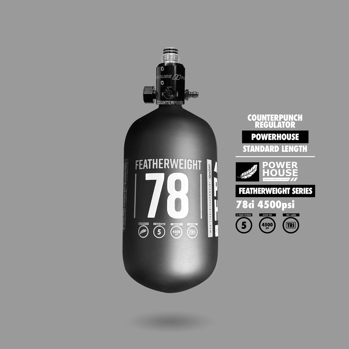 POWERHOUSE FEATHERWEIGHT AIR SYSTEM - 78CI + STANDARD BLACK REG