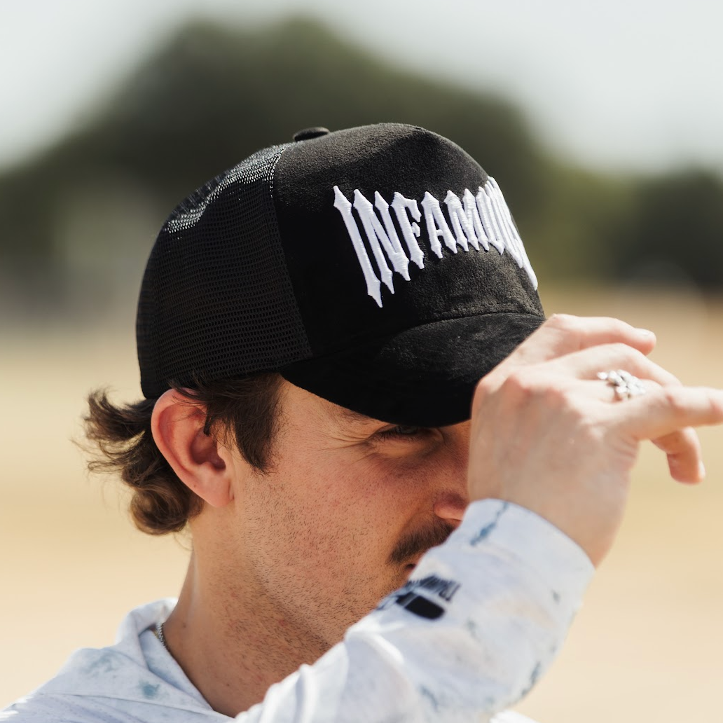INFAMOUS™ Snapback Suede Hat - Choppers - Black