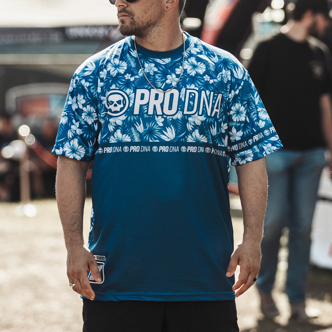 DryFit Tech T-Shirt - Tropical Pro DNA Blue