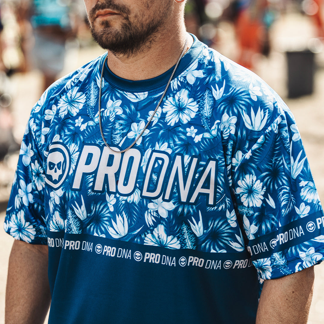 DryFit Tech T-Shirt - Tropical Pro DNA Blue