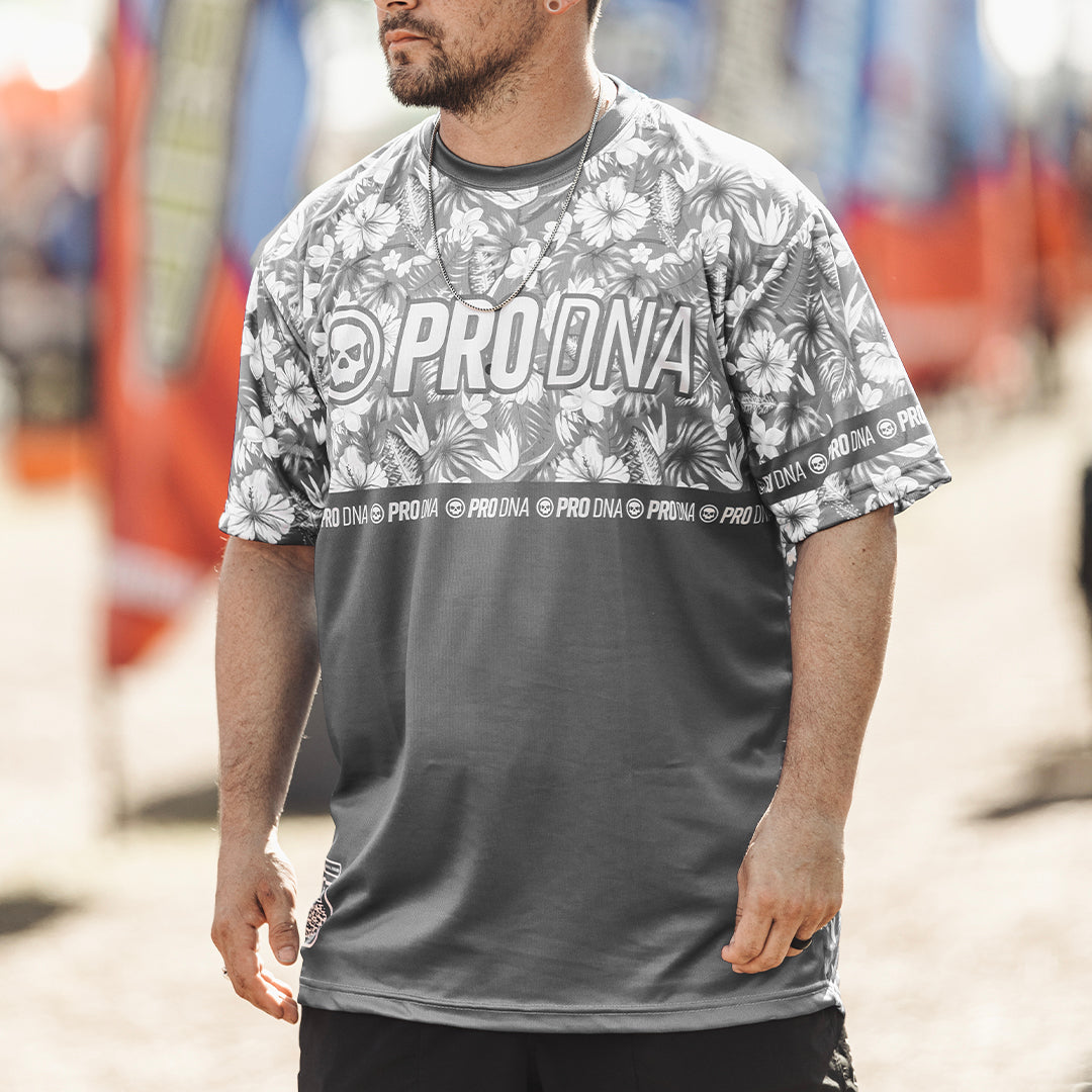 DryFit Tech T-Shirt - Tropical Pro DNA Grey