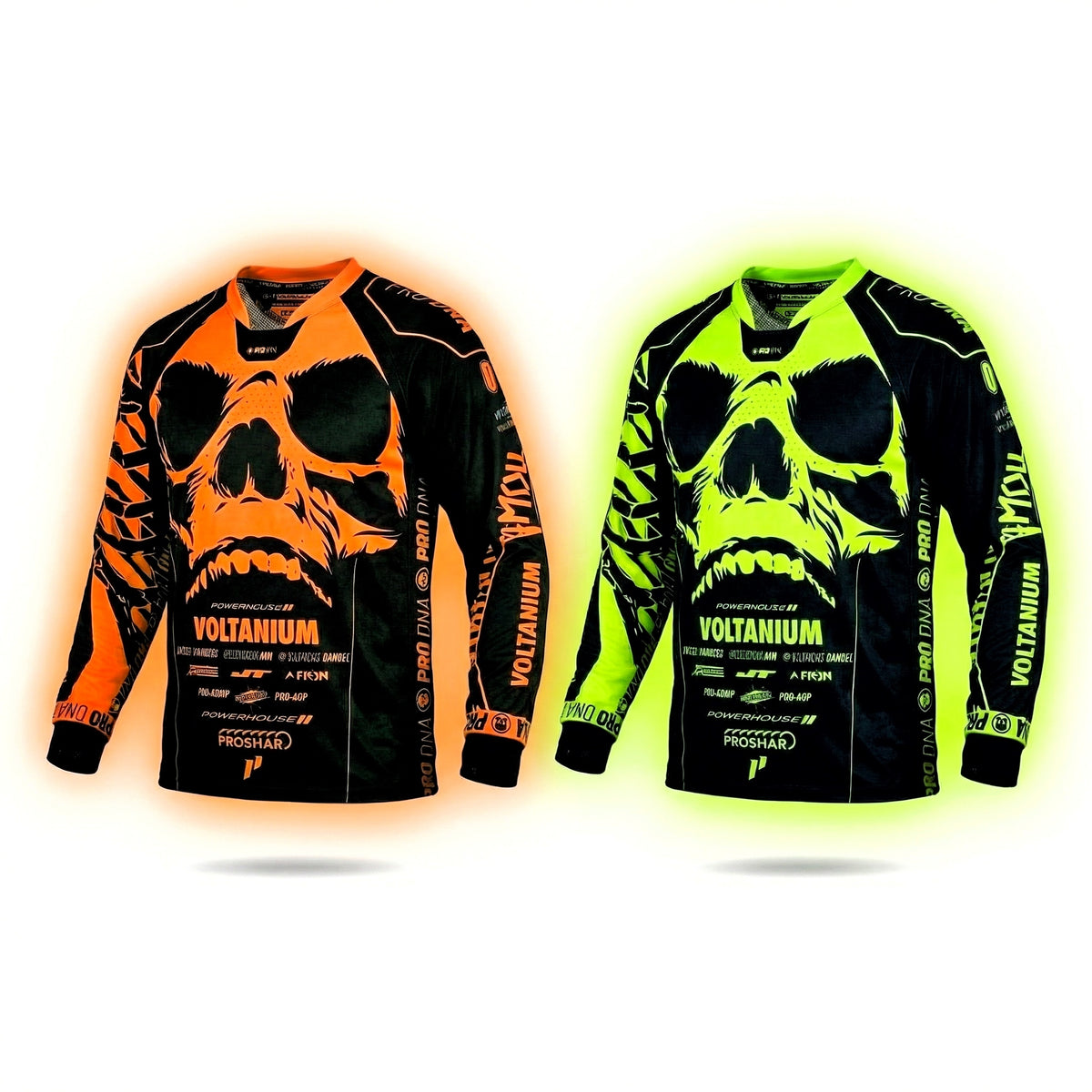 INFAMOUS™ SKULL UV JERSEY - NEON ORANGE