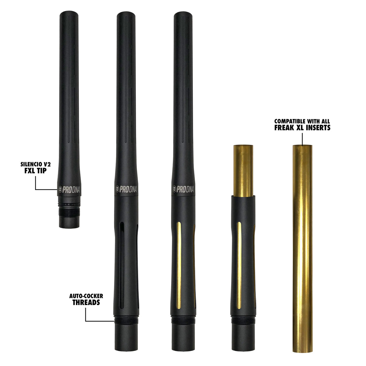 Silencio FXL Barrel Kit - Cocker Thread Infamous Paintball