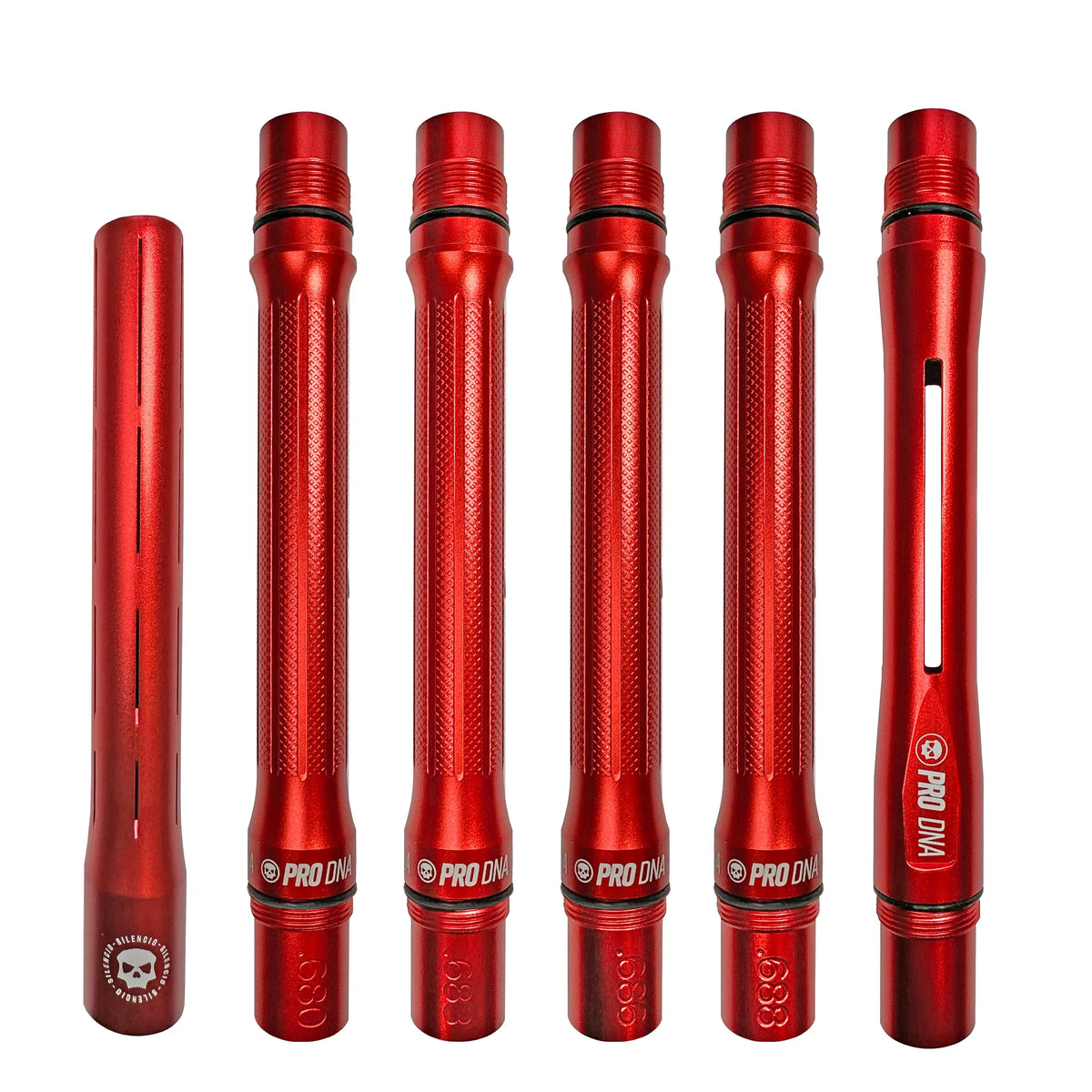 PRO DNA SILENCIO™ BARREL KIT - DUST RED - COCKER THREAD Infamous Paintball