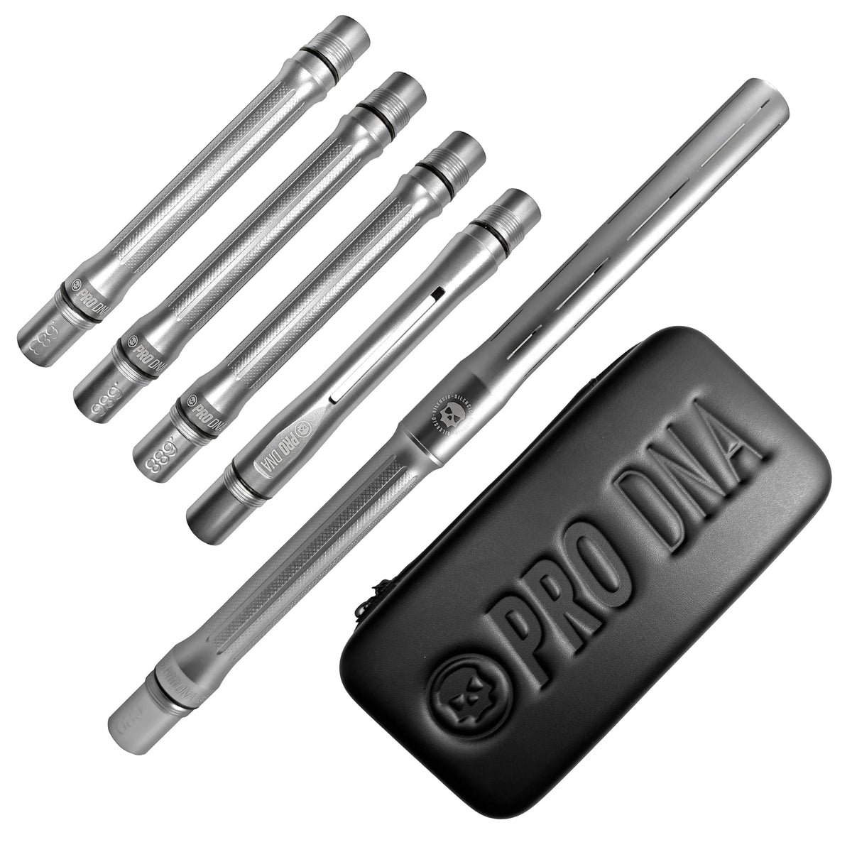 PRO DNA SILENCIO™ BARREL KIT - DUST SILVER - COCKER THREAD Infamous Paintball