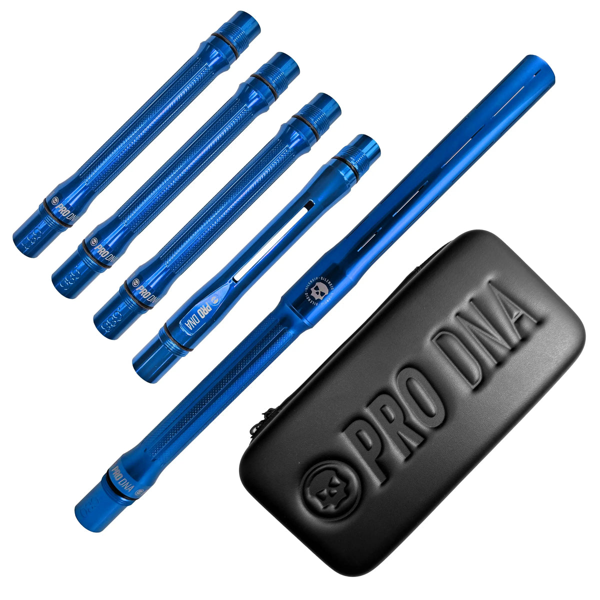 PRO DNA SILENCIO™ BARREL KIT - GLOSS BLUE - COCKER THREAD Infamous Paintball