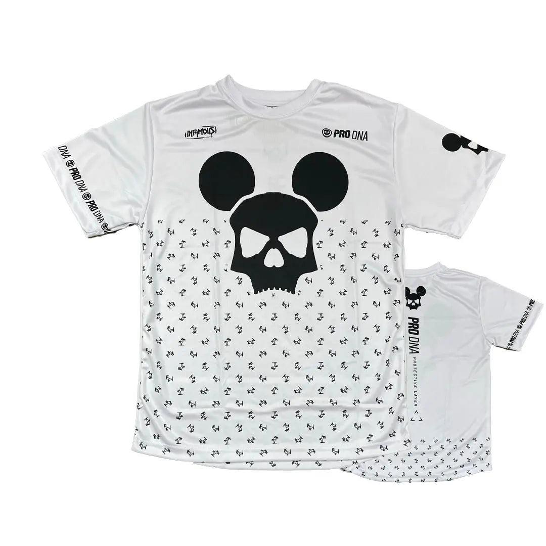 DryFit Shirt - Skull Mouse (White) Infamous Paintball